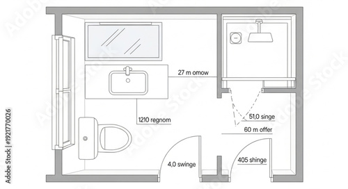 Residential Floor Plan Design Blueprint.