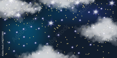 Star universe background, Stardust in deep universe, Milky way galaxy, Vector Illustration.