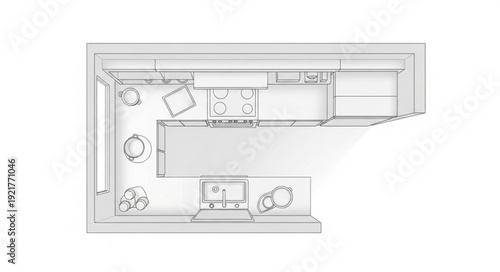 Residential Floor Plan Architectural Diagram.
