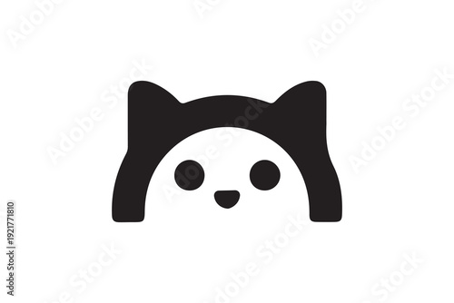 Minimalist Cat Face Icon