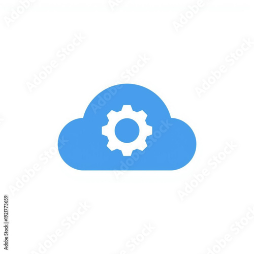SaaS Cloud Software Minimal Flat Vector Icon