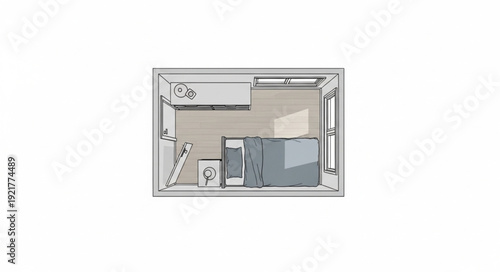 Simple Floor Plan Illustration Design.