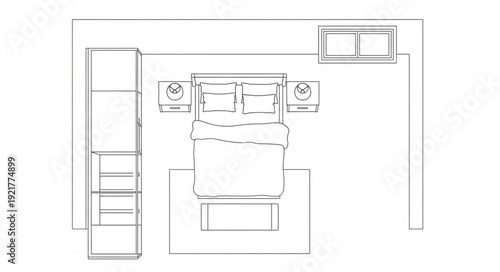 Simple Floor Plan Design Illustration.