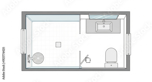 Studio Apartment Floor Plan Design.
