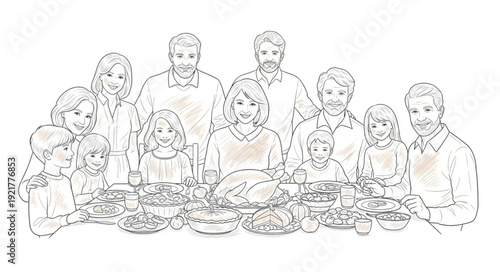 Sketch of Last Supper Scene People.