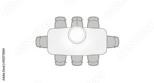 Top View of Dining Table Setting.