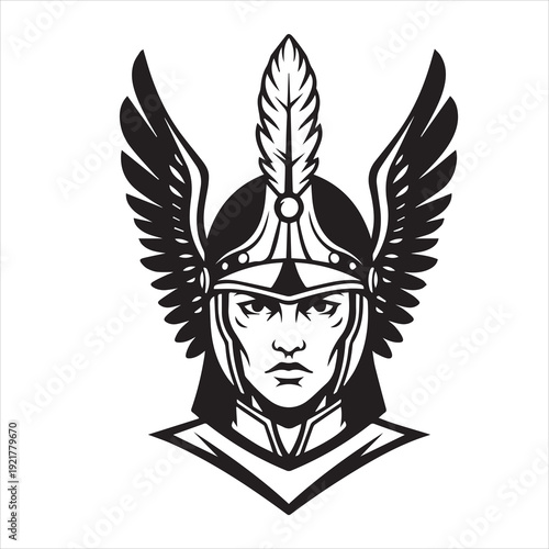 Ancient Warrior Portraits – A Collection of Black and White Vector Art Icons. Ancient warriors and historical heroines from various civilizations are illustrated in a black and white vector line art