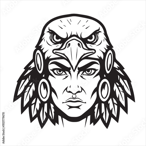 Ancient Warrior Portraits – A Collection of Black and White Vector Art Icons. Ancient warriors and historical heroines from various civilizations are illustrated in a black and white vector line art
