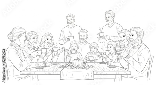 The Last Supper Sketchy Illustration.
