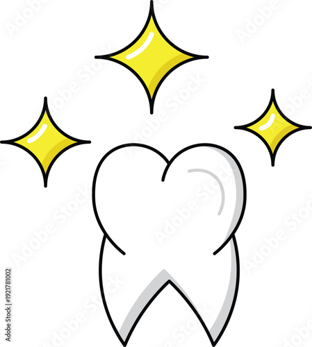 design Tooth Whitening illustration icon