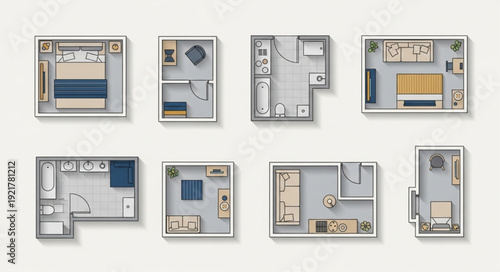 Various Apartment Floor Plans Design.