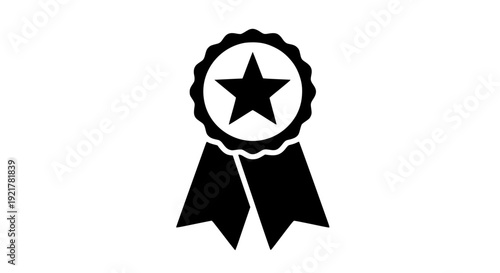 Award ribbon badge icon