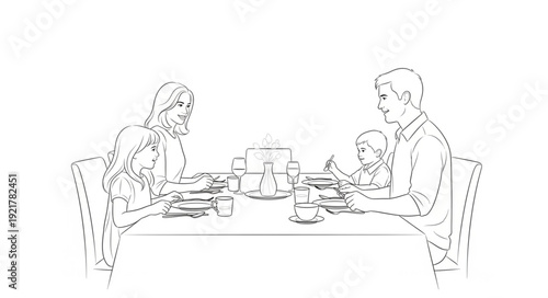 Two People Sitting at Table.