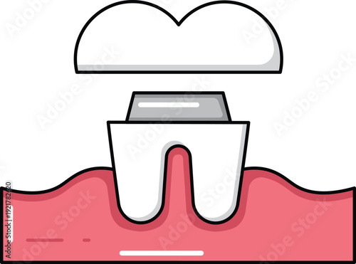 design Dental Crown illustration icon