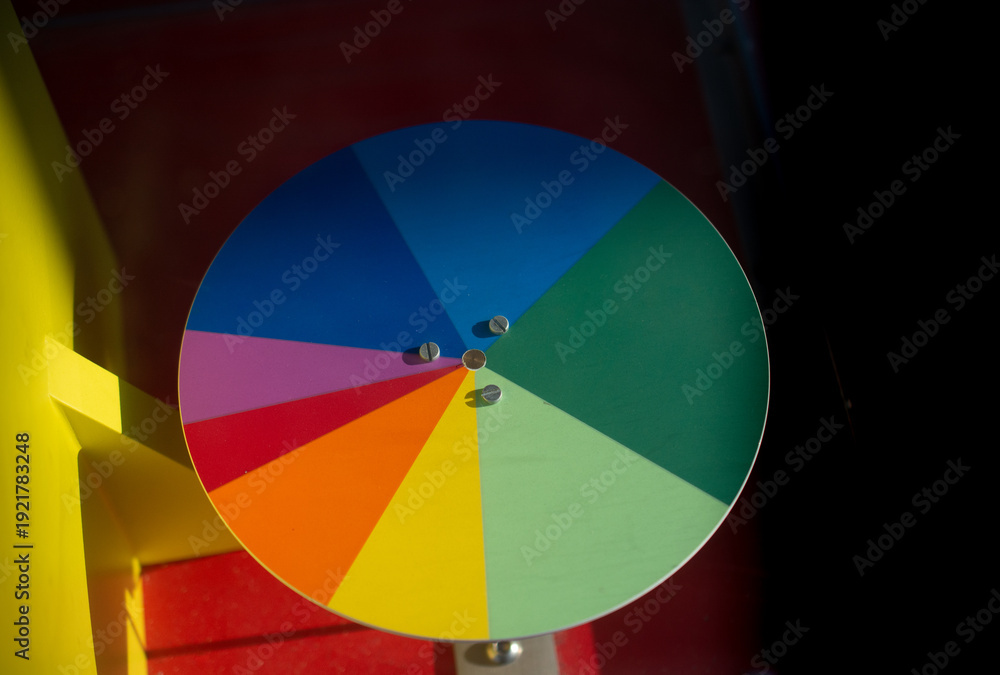 Obraz premium Sector color wheel. Multi-colored wheel. Segmented palette.