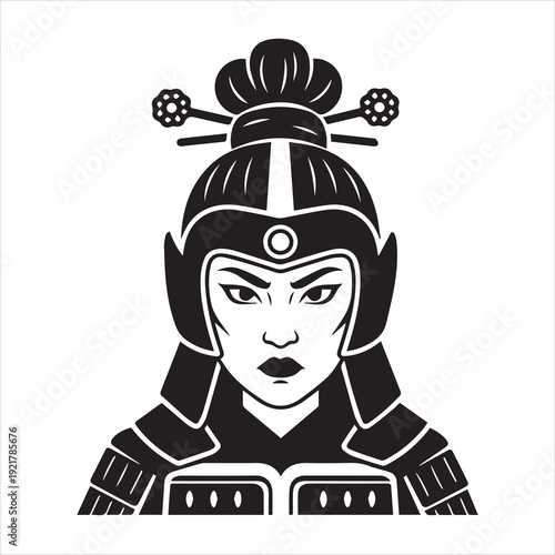 Ancient Warrior Portraits – A Collection of Black and White Vector Art Icons. Ancient warriors and historical heroines from various civilizations are illustrated in a black and white vector line art