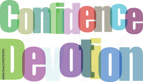 Colorful text displaying the phrase confidence detonation in a playful font.