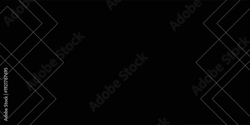 Abstract Geometric Background With Minimalist Diamond Pattern and Thin White Line Grid on Black