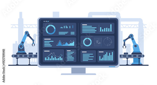 Industry 4.0 Smart Factory Dashboard: Robotic Manufacturing, Data Analytics & Production Monitoring