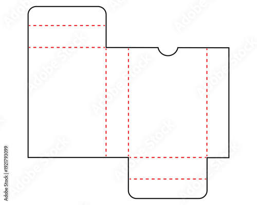 Packaging crayon box die line template