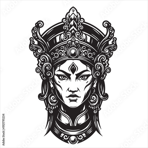 Ancient Warrior Portraits – A Black and White Vector Art Icons. Ancient warriors and historical heroines from various civilizations are illustrated in a black and white vector line art