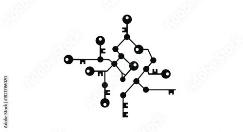 network connection nodes and lines illustration