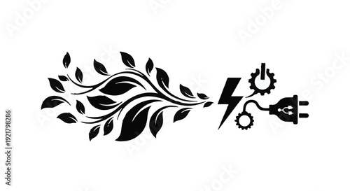 eco friendly energy saving concept illustration