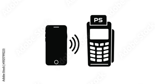Mobile payment terminal and smartphone with wireless connection