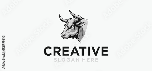 Modern Cow Logo Design with a Clean Minimalist Style