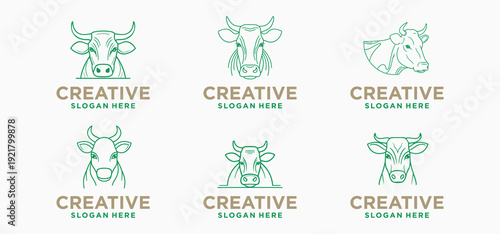 Modern Cow Logo Design with a Clean Minimalist Style