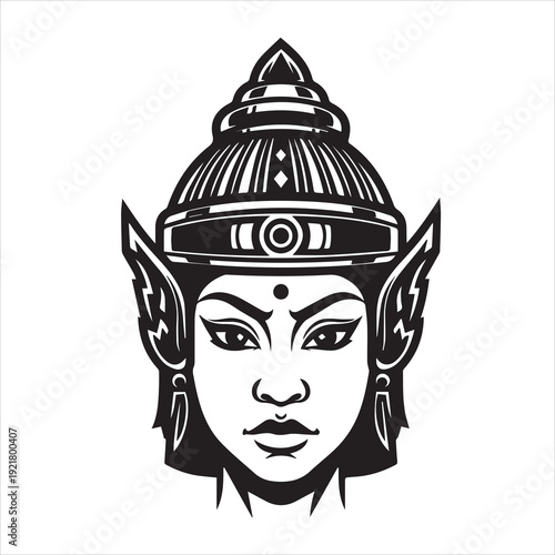 Ancient Warrior Portraits – A Collection of Black and White Vector Art Icons. Ancient warriors and historical heroines from various civilizations are illustrated in a black and white vector line art