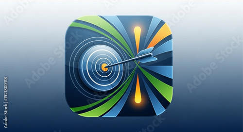 Dartboard with dart hitting the bullseye target center.