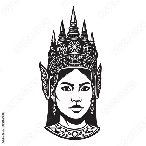 Ancient Warrior Portraits – A Collection of Black and White Vector Art Icons. Ancient warriors and historical heroines from various civilizations are illustrated in a black and white vector line art