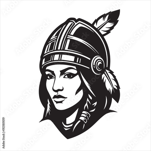 Ancient Warrior Portraits – A Collection of Black and White Vector Art Icons. Ancient warriors and historical heroines from various civilizations are illustrated in a black and white vector line art
