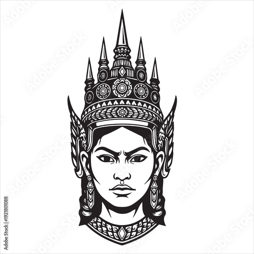 Ancient Warrior Portraits – A Collection of Black and White Vector Art Icons. Ancient warriors and historical heroines from various civilizations are illustrated in a black and white vector line art