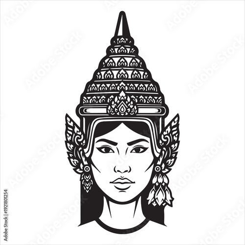 Ancient Warrior Portraits – A Collection of Black and White Vector Art Icons. Ancient warriors and historical heroines from various civilizations are illustrated in a black and white vector line art