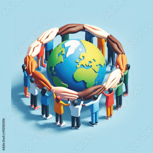 racial discrimination awareness march 21 isometric diversity symbol