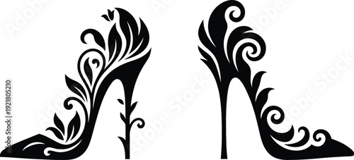 Elegant floral fashion pattern vector design stylish botanical ornaments textile print wallpaper luxury aesthetic background.