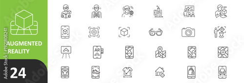 Ancient symbols and characters on white background with green accent