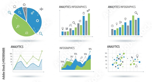 Collection of financial and business charts and graphs.