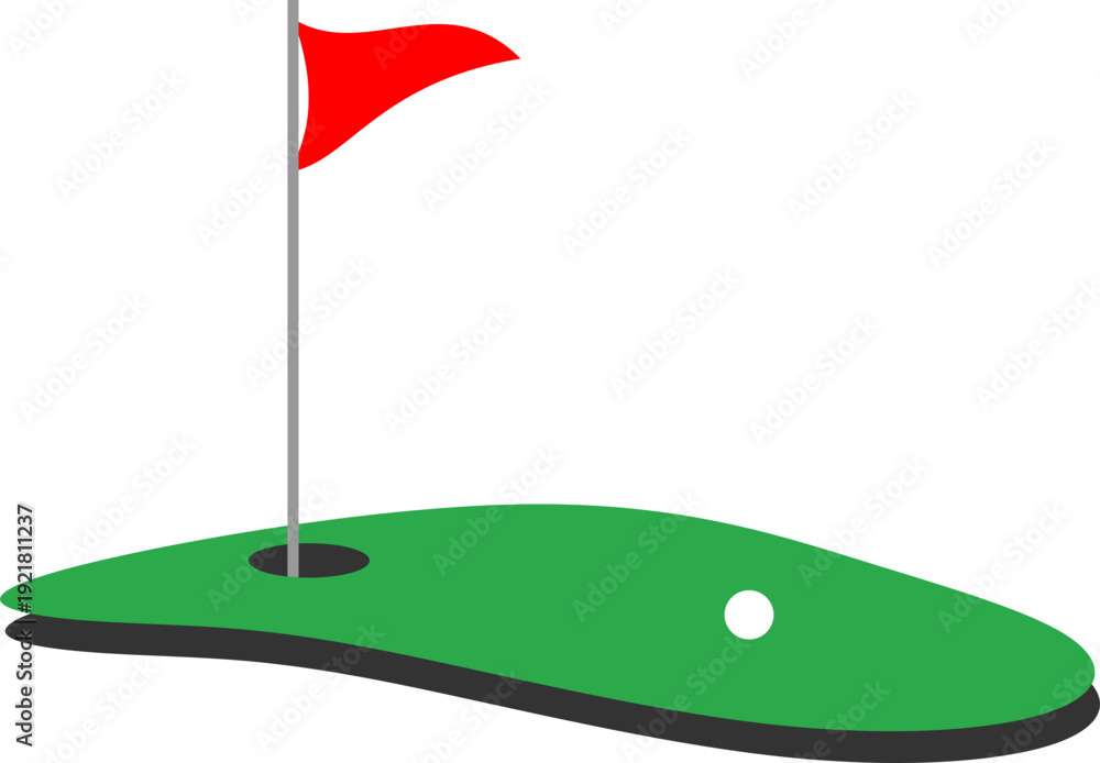 Fototapeta premium Flat Golf Field
