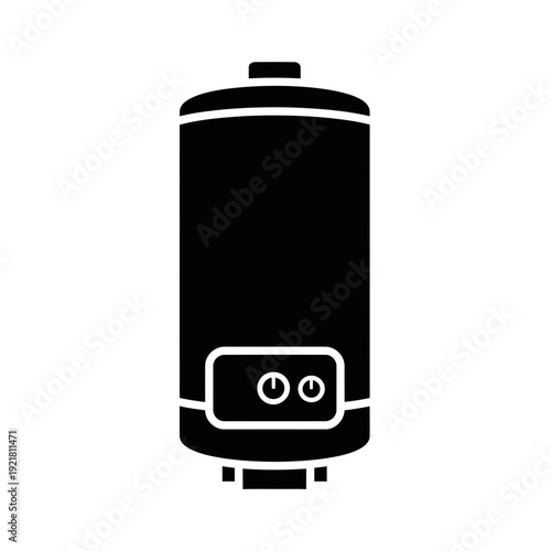 Boiler Water Heater Tank Silhouette for Home Basement Utility Concepts
