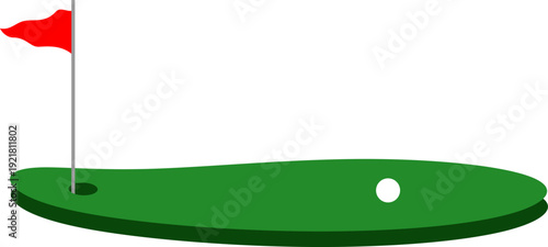 Flat Golf Field