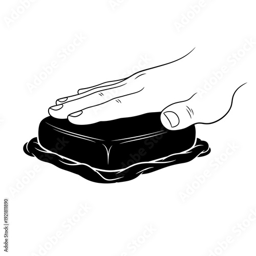 Clay Bar Paint Decontamination Silhouette for Auto Detailing Concepts