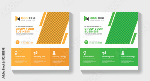 Modern Social Media Post Flyer – Creative Business Marketing Template, Modern Social Media Flyer Design for Online Promotion