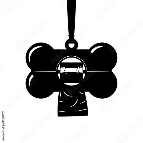 Bone Shaped Dog Poop Bag Dispenser Silhouette for Pet Waste Cleanup