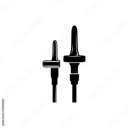 Nasal Cannula Tube Silhouette for Oxygen Therapy and Respiratory Health Concepts