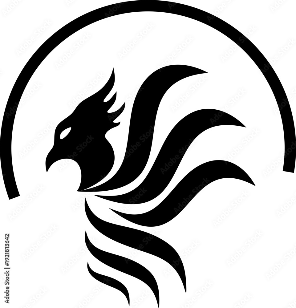 Obraz premium Phoenix Bird Silhouette 