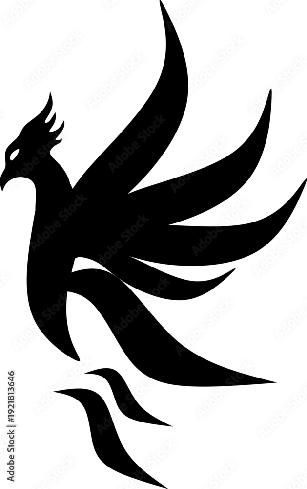Fototapeta premium Phoenix Bird Silhouette