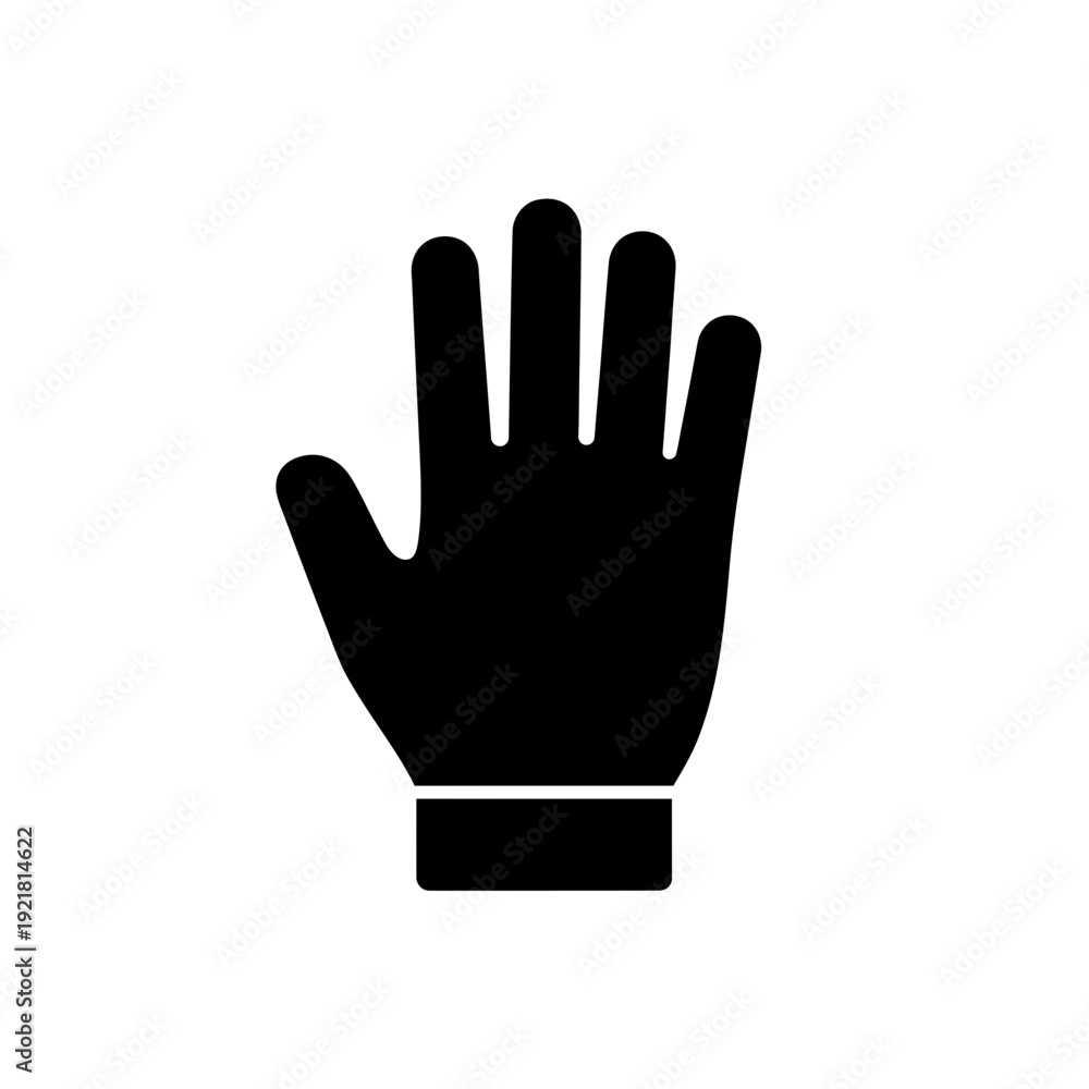 Fototapeta premium Wash Mitt Microfiber Glove Silhouette for Auto Detailing and Safe Car Washing Gear